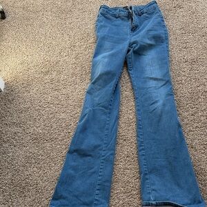 FITJEANS Women's Flare Blue Jeans